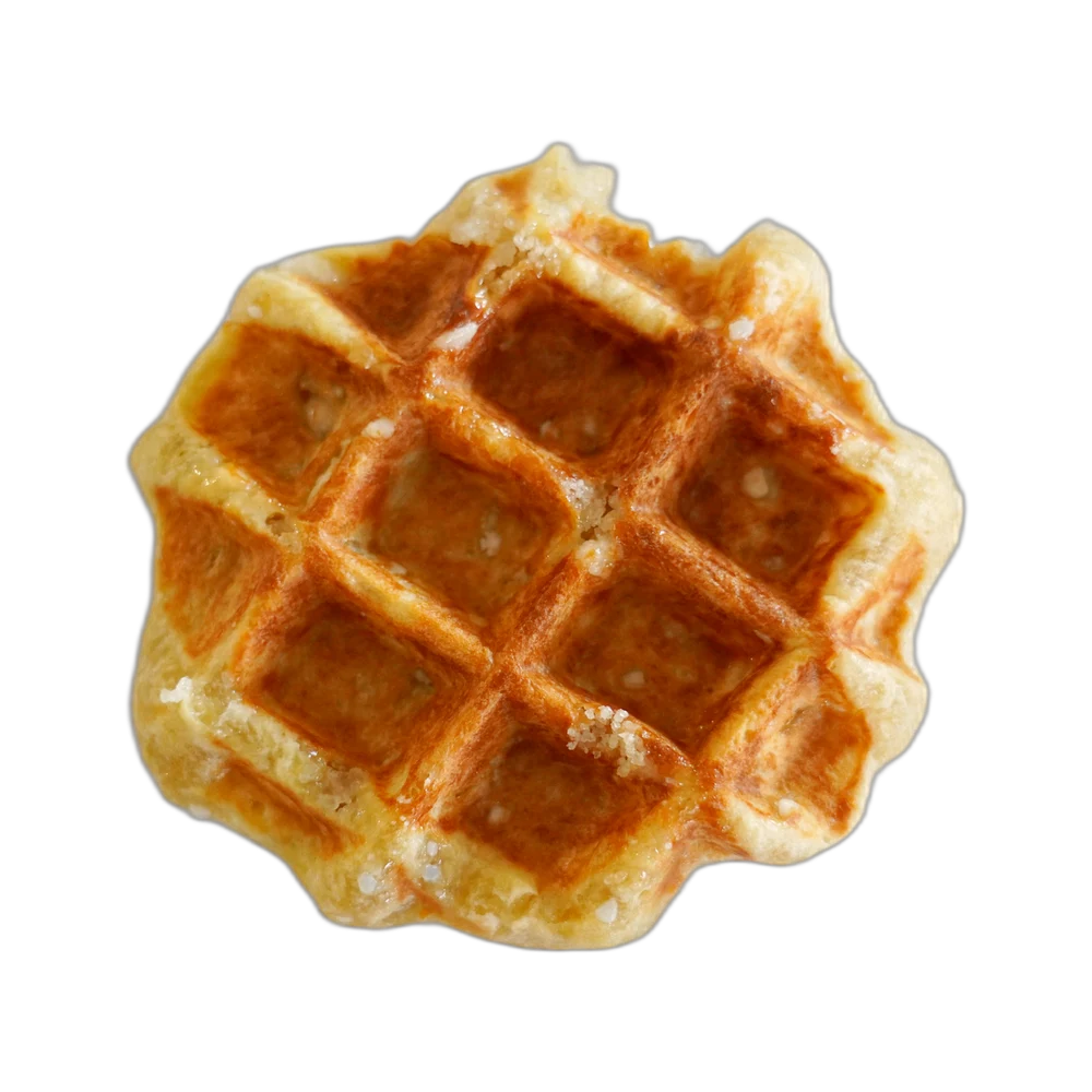The Original Liège waffle, golden caramelised pearl sugar crust